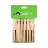 DAS WOODEN DOLLY PEGS PLAIN PKT 13