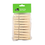 DAS WOODEN PEGS WITH SPRING 84MM PKT 30