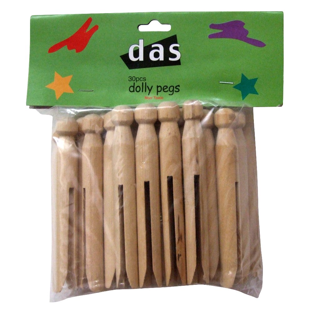 DAS WOODEN DOLLY PEGS PLAIN
