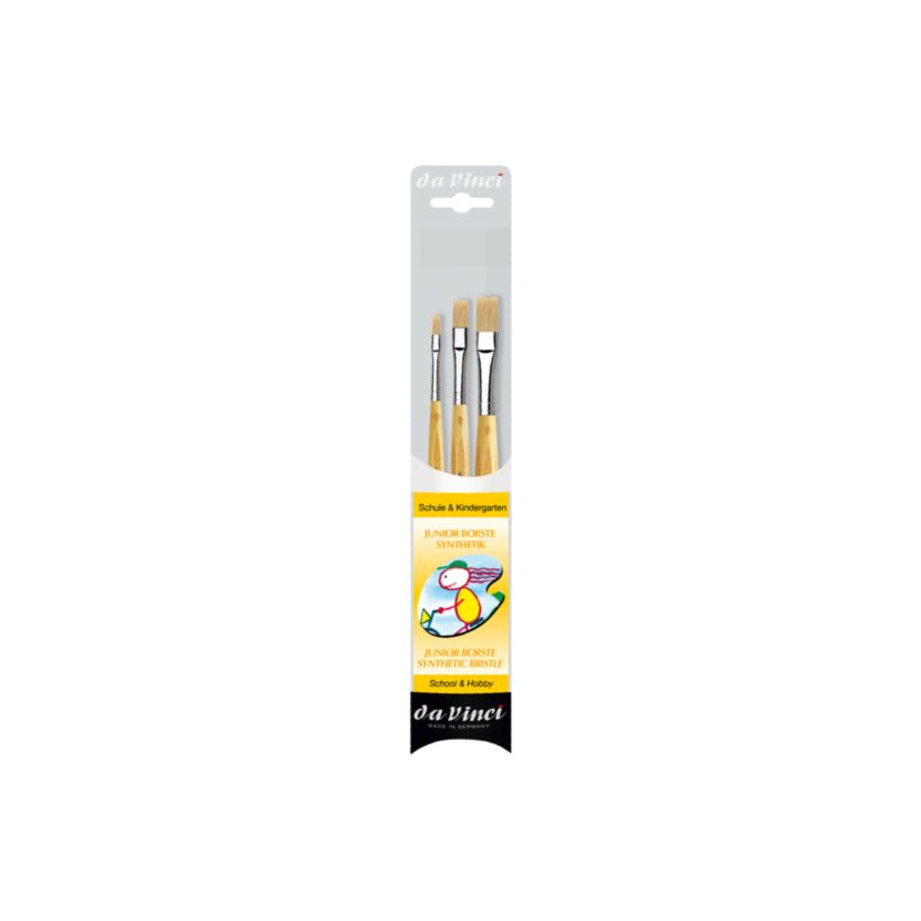da Vinci Junior Synthetic Bristle Brush Set 3 SET