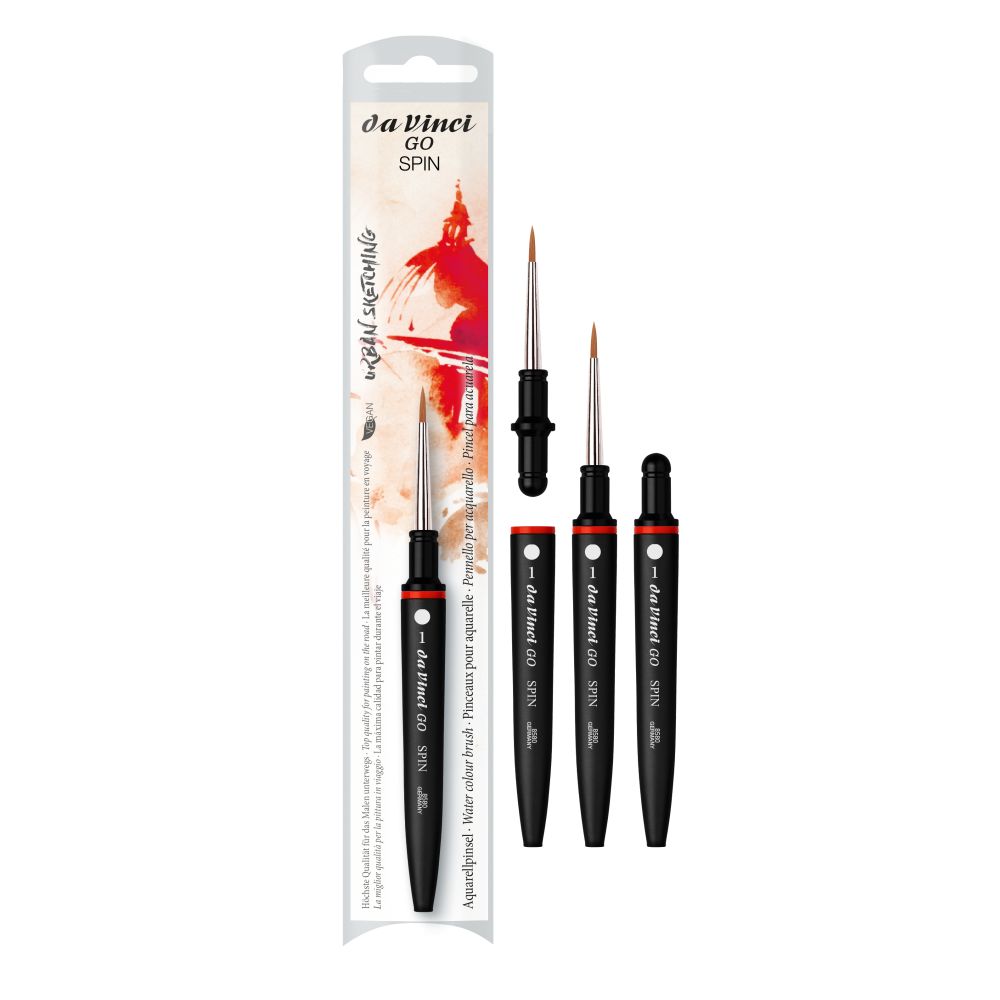 DA VINCI GO SPIN TRAVEL WATERCOLOUR BRUSH ROUND
