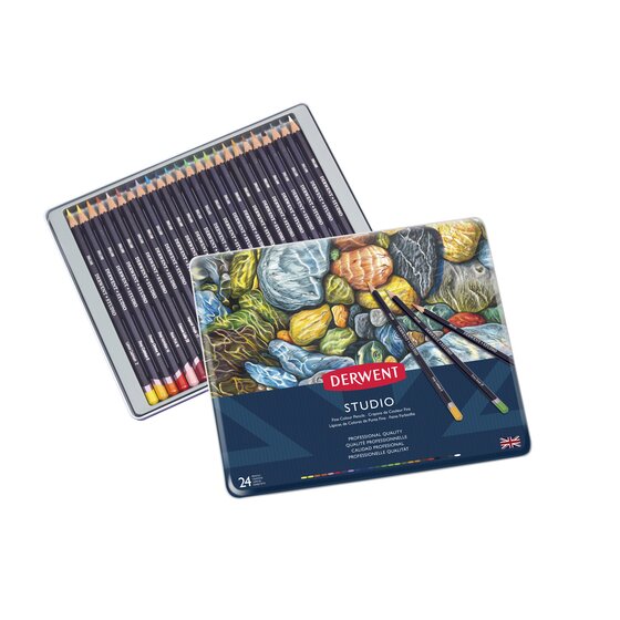 Derwent Studio Colour Pencil Tin Set 24 SET