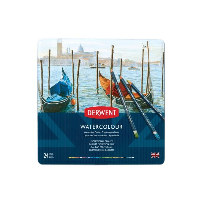 Derwent Watercolour Pencil Tin Set 24