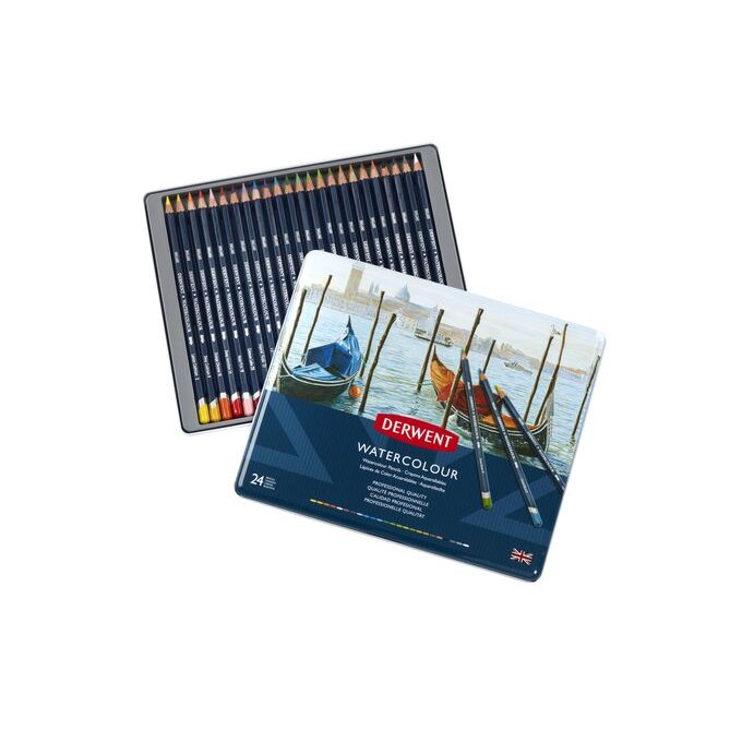 Derwent Watercolour Pencil Tin Set 24