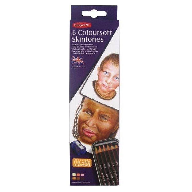 Derwent Coloursoft Pencil Tin Skintone Set 6 SET