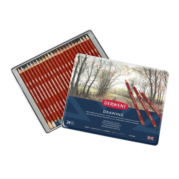 Derwent Drawing Pencil Tin Set 24 SET