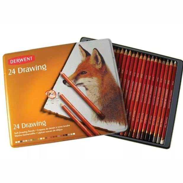 Derwent Drawing Pencil Tin Set 24 SET
