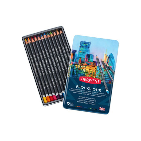 Derwent Procolour Pencil Tin Set 12