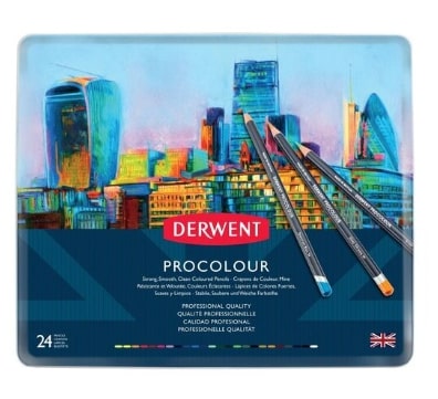 Derwent Procolour Pencil Tin Set 24