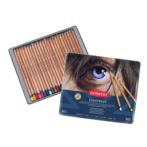 Derwent Lightfast Pencil Tin Set 24 SET
