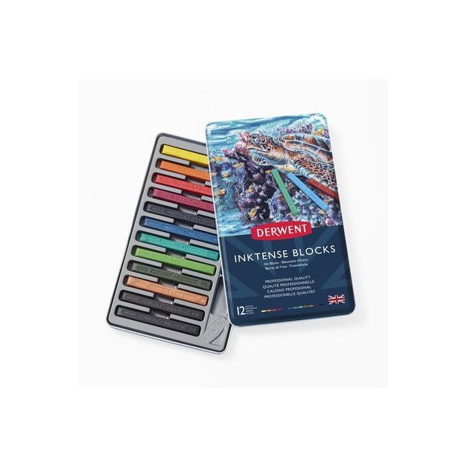 Derwent Inktense Watersoluble Blocks Set 12 SET