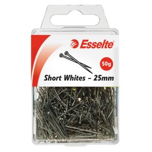 Esselte Short Whites Pins 50grams 25mm