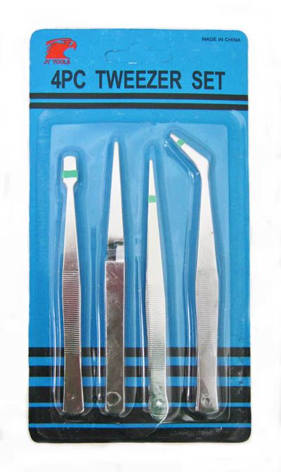 Expression Stainless Tweezers Set 4 SET