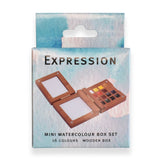 Expression Mini Watercolour Paint Wooden Box Set 16