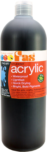 FAS STUDENT ACRYLIC BLACK 1L