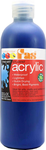 FAS STUDENT ACRYLIC WARM BLUE 500ML