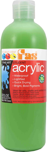 FAS STUDENT ACRYLIC GREEN LIGHT 500ML