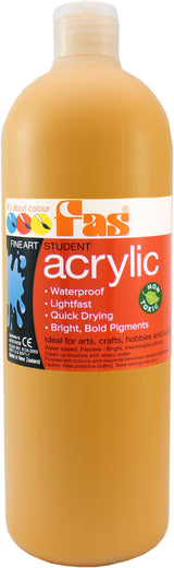 FAS STUDENT ACRYLIC WARM YELLOW 1L