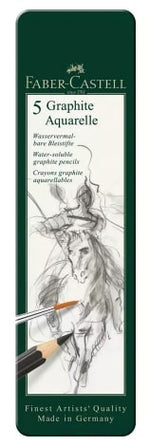 Faber Castell 9000 Aquarelle Graphite Pencil Set 5