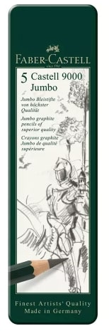 Faber Castell 9000 Jumbo Graphite Pencil Set 5 SET