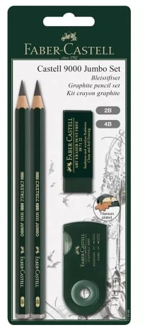 Faber Castell 9000 Jumbo Graphite Pencil Set 4 SET