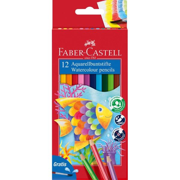 Faber Castell Red Range Watercolour Pencil Set Set 12 SET
