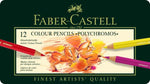 Faber Castell Polychromos Coloured Pencil Tin Set 12 SET