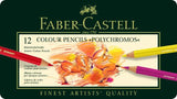 Faber Castell Polychromos Coloured Pencil Tin Set 12 SET