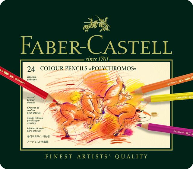 Faber Castell Polychromos Coloured Pencil Tin Set 24 SET