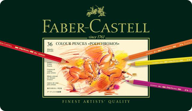 Faber Castell Polychromos Coloured Pencil Tin Set 36 SET