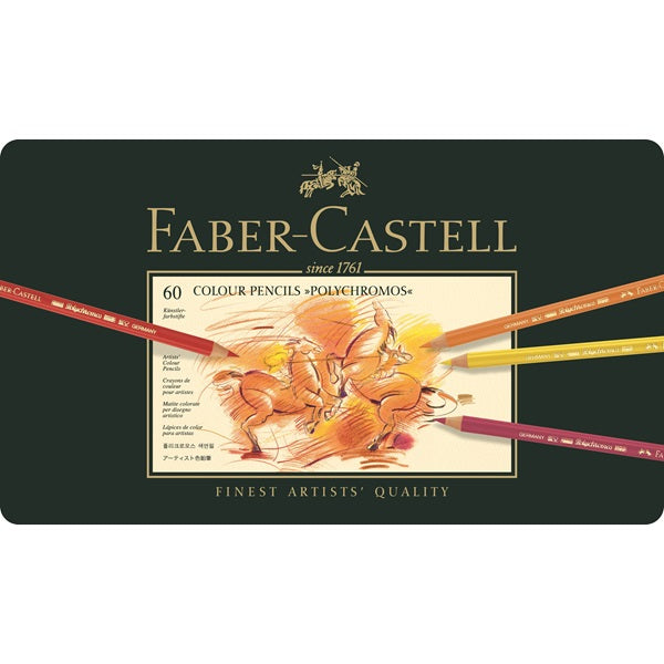 Faber Castell Polychromos Coloured Pencil Tin Set 60 SET
