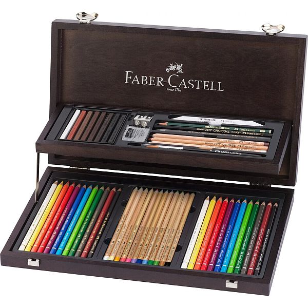 Faber Castell Art & Graphic Compendium Wooden Case Set 53