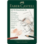 Faber Castell Pitt Monochrome Tin Set 12