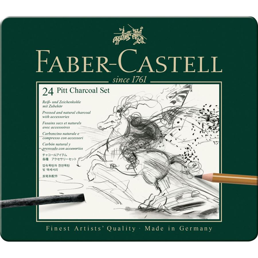 Faber Castell Pitt Charcoal Tin Set 24 SET