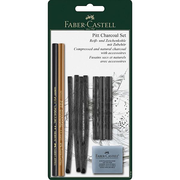 Faber Castell Pitt Compressed Charcoal Starter Set 10 SET