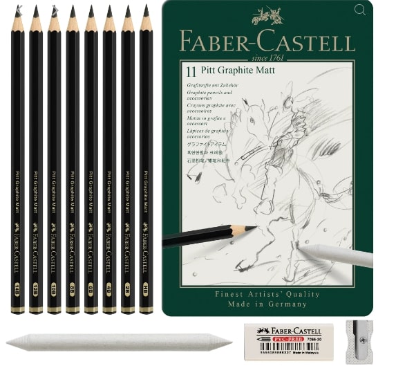 Faber Castell Pitt Matt Graphite Pencil Set 11 SET