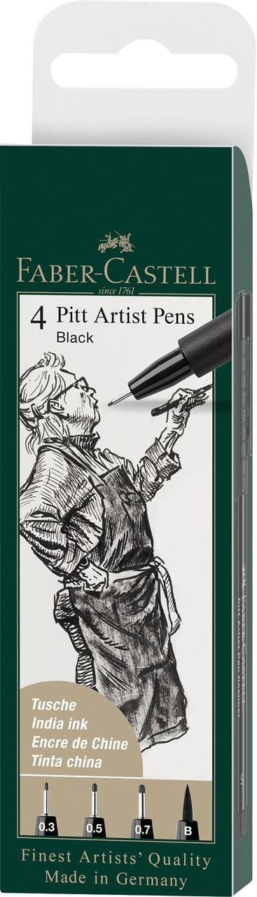 Faber Castell Pitt Artist Pen BLACK (0.3,0.5,0.7,B)