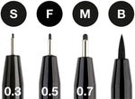 Faber Castell Pitt Artist Pen BLACK (0.3,0.5,0.7,B)