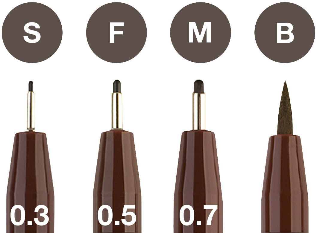 FABER CASTELL PITT ARTIST PEN DARK SEPIA (0.3,0.5,07,B)