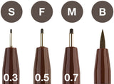 FABER CASTELL PITT ARTIST PEN DARK SEPIA (0.3,0.5,07,B)