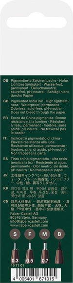 FABER CASTELL PITT ARTIST PEN DARK SEPIA (0.3,0.5,07,B)