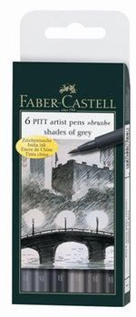 Faber Castell Pitt Artist Brush Tip Pen Shades Of Grey SET