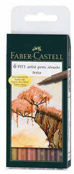 Faber Castell Pitt Artist Brush Tip Pen Terra SET