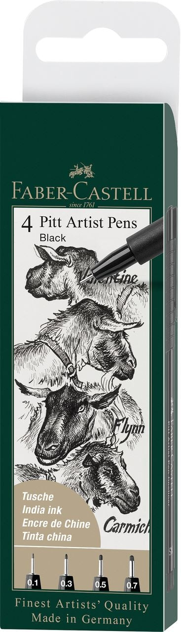 FABER CASTELL PITT ARTIST PEN BLACK (0.1,0.3,0.5,0.7)