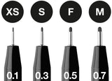 FABER CASTELL PITT ARTIST PEN BLACK (0.1,0.3,0.5,0.7)