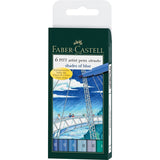 Faber Castell Pitt Artist Brush Tip Pen Shades Of Blue SET