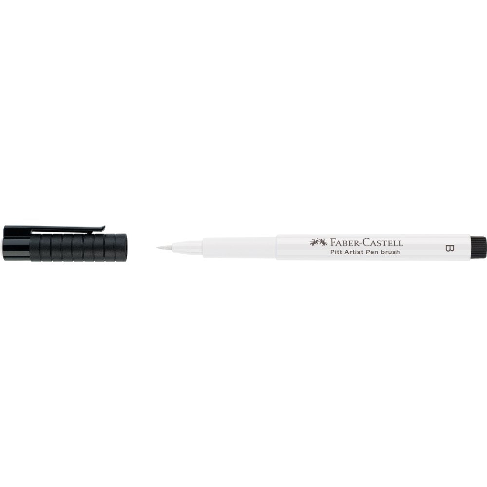 FABER CASTELL PITT ARTIST BRUSH TIP PEN WHITE