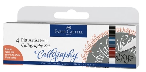 Faber Castell Pitt Artist Calligraphy Pen Set 4 SET