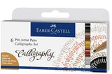 Faber Castell Pitt Artist Calligraphy Pen Set 6 SET
