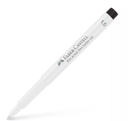 Faber Castell Pitt Artist Bullet Tip Pen White 1.5mm